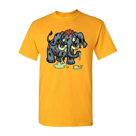 Zombie Elephant Undead Animals Adult DT T-Shirt Tee