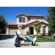 Hoverboard Seat Attachment Kids Go Kart Hover Board Accessories with Suspension for Self Balancing Scooter, Adjustable Length, Compatible with 6'' 8.5'' 10'', Fits All Ages, Blue