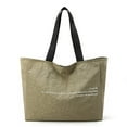 thumbnail image 2 of Women Canvas Tote Handbags Casual Shoulder Work Bag Crossbody Top Handle Bag Cross-body Handbags Large Capacity White, 2 of 5