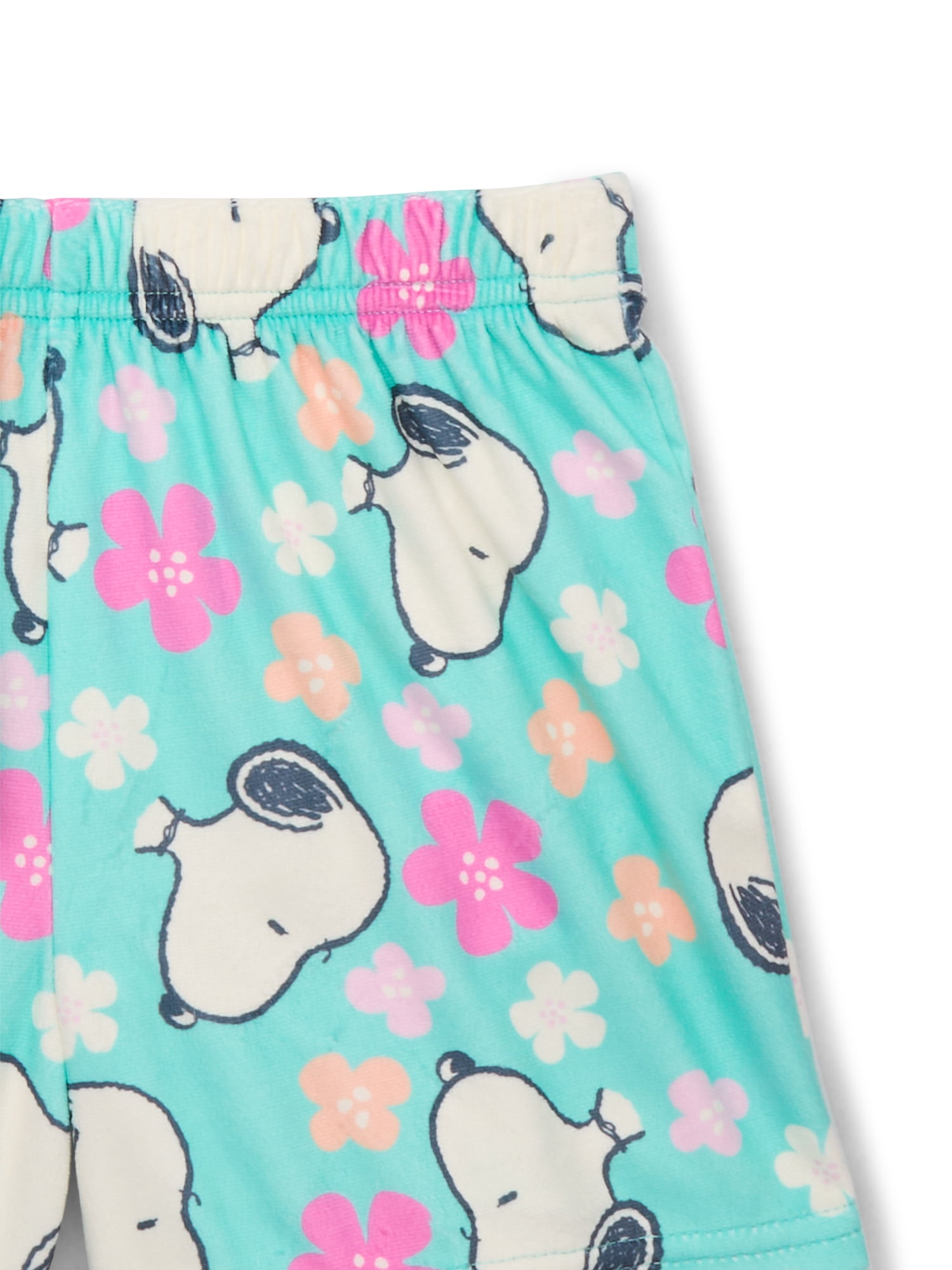 Peanuts Girls Snoopy Short Sleeve Top and Shorts Pajama Set, 2-Piece, Sizes 4-12