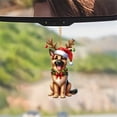 thumbnail image 4 of Adorno navideño de acrílico para perro | Osito de peluche Fadou con pelo dorado | Acrílico colorido hecho a mano | Decoración para el hogar, la oficina y el coche | Idea para regalo de cumpleaños y, 4 of 6