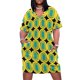 thumbnail image 1 of Vestido suelto con bolso con cremallera para mujer, llévalo con estampado de los 60 años para ocasiones oficiales, 1 of 6