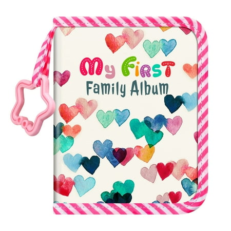 Fintie Mini Photo Album 4x6 Inch, 18 Photos My First Family Cute Album Book with Soft Cloth Cover & Hook for Shower Memory Birthday Gifts