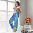 thumbnail image 4 of Uemuo Peacock Pattern Women's Wide Leg Palazzo Lounge Pants with Pockets Light Weight Loose Comfy Casual Pajama Pants-Large, 4 of 9