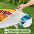 thumbnail image 5 of Colorful Tie Dye Pattern Round Fitted Tablecloth with Elastic Edge,Dining Table Cover Waterproof,Outdoor Round Tablecloth for Camping,Dining,Indoor and Outdoor, 5 of 7