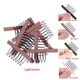 thumbnail image 2 of 24 Pcs/Lot Steel Wig Clips with Cloth Combs for Hairpiece Caps and Wig Making Accessories (Light Brown), 2 of 5
