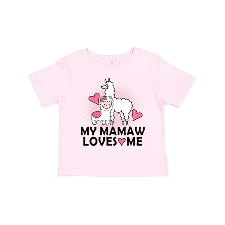 

Inktastic Mamaw Loves Me Llama Girls Toddler T-Shirt