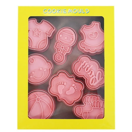 

8pcs Baby Cookie Cutters Cartoon Pattern Pressable Fondant Biscuits Mold