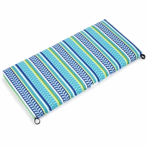 Blazing Needles 48-inch All-Weather Bench Cushion Pike Azure