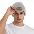 thumbnail image 4 of ZICANCN Léopard Funky Bonnet Tricoté Imprimé Bonnet d'Hiver Doux Chaud Classique pour Hommes Femmes, Gris, 4 of 6