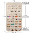 thumbnail image 3 of Artrylin Hanging Jewelry Organizer,Accessories Organizer,80 Pocket Organizer for Holding Jewelries-Beige, 3 of 4