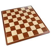Pallas Rounded Corners Chess Board with Inlaid Mahogany Wood Large 17 x 17 Inch Board Only