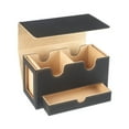 thumbnail image 2 of Caja de almacenamiento para cartas Zulema de cuero PU para más de 400 tarjetas Caqui, 2 of 8