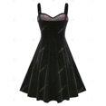 thumbnail image 2 of Vestido de Tirante Fino Sin Manga con Cordones Insertados a Cuadros Rosegal Vestidos casuales de talla grande, 2 of 5