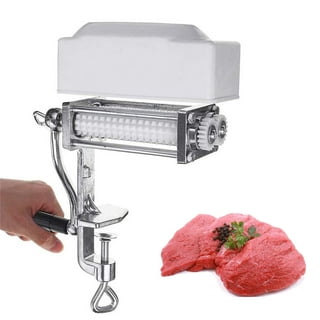 Oukaning Manual Meat Tenderizer Flat Steak Machine Cast Iron Kitchen Tenderizer USA, Size: One size, Silver