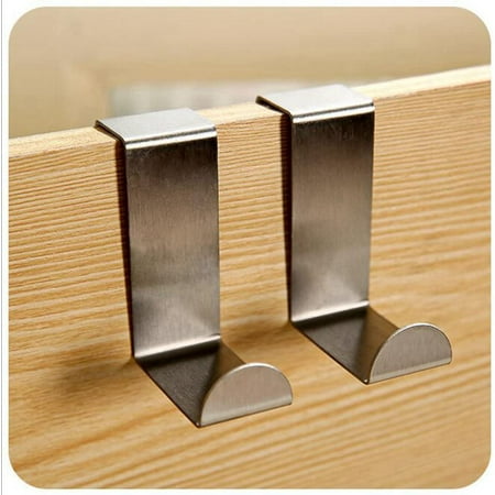 

Pack of 6 S Shaped Brushed Stainless Steel Reversible Over Door Kitchen Cabinet Unit Draw Cloth Towel Bag Hanger Hook Space Saving Organizer Latch Hook Kits