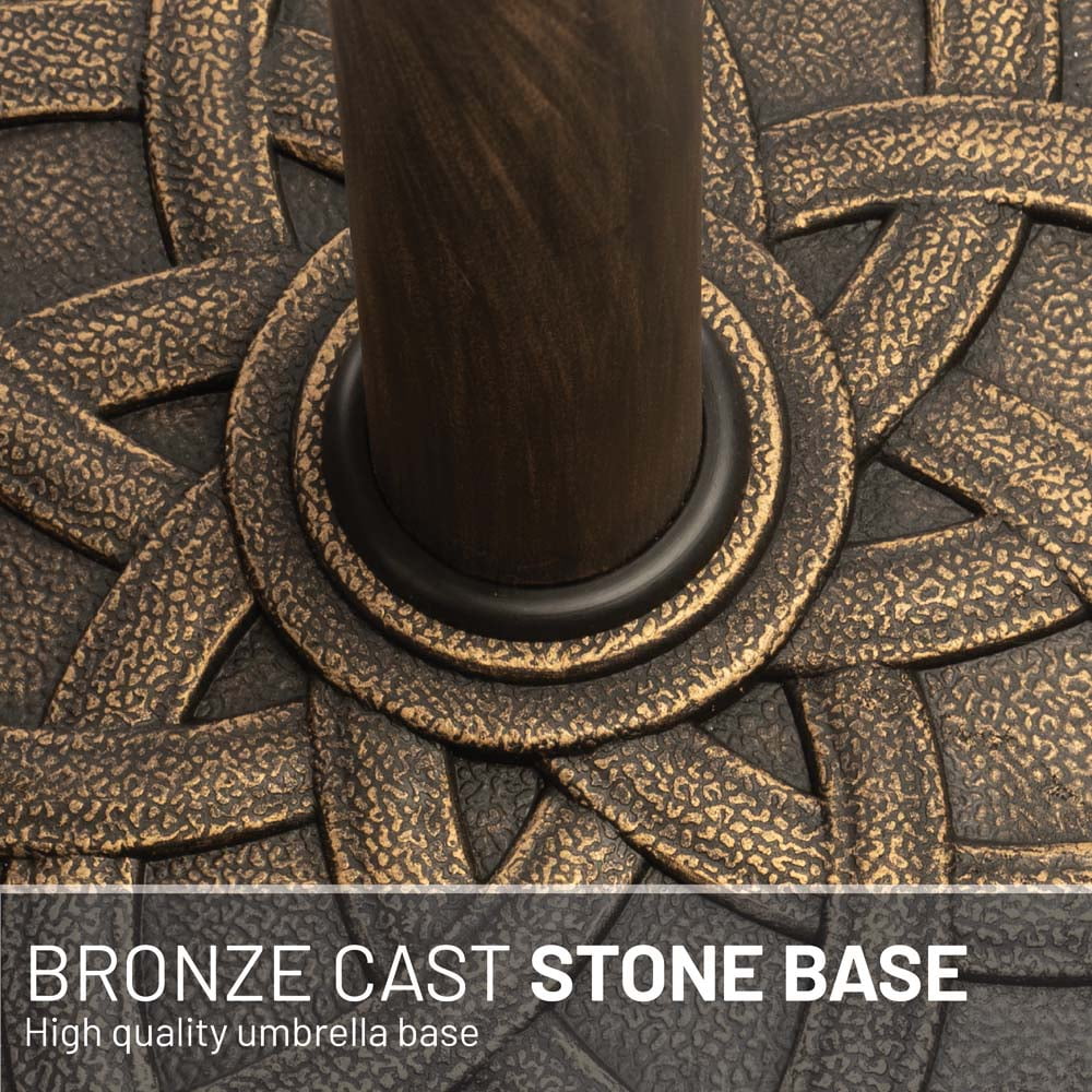 26 Pound Umbrella Base Designed to be Used With a Patio Table (Bronze)