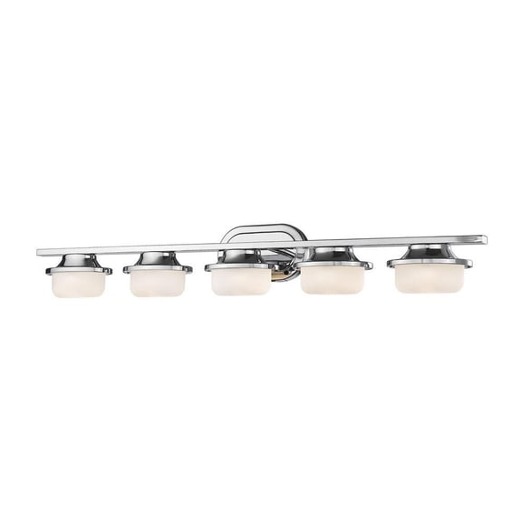 40W 5 Led Vanity Light Fixture in Industrial Style 38.7 inches Wide By 6 inches High-Chrome Finish Bailey Street Home 372-Bel-2272329