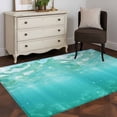 thumbnail image 4 of Teal Coastal Large Area Rugs for Bedroom Living Room, Soft Non Slip Carpet Bedside Rug, Summer Beach Ocean Seawater Nautical Rectangular Floor Cover Kitchen Accent Rug 2.7'x5' for Dining Room/Office, 4 of 9