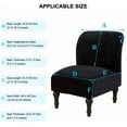 thumbnail image 3 of Eurhowing Velvet Armless Chair Slipcover, Stretch Accent Chair Cover, Washable & Wrinkle-Resistant Furniture Protector for Living Room, 1Pcs, Black, 3 of 9