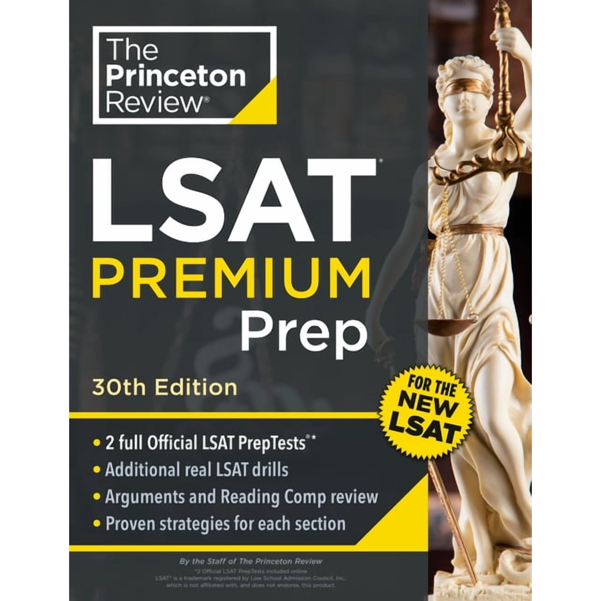 Graduate School Test Preparation Princeton Review LSAT Premium Prep, 30th Edition: 2 Official LSAT Preptests + Real LSAT Drills + Review for the New Exam, (Paperback)