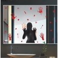 thumbnail image 5 of Decoraciones de Halloween, pegatinas de pared espeluznantes, silueta de fantasma aterrador para mujeres, calcomanías sangrientas, arte para decoración de fiesta de Halloween en casa, 5 of 5
