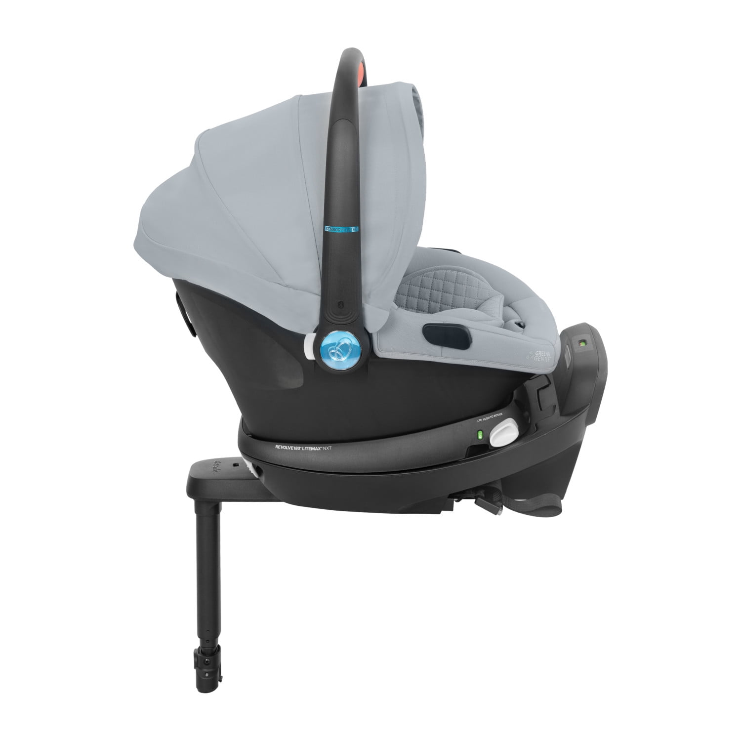 Evenflo Revolve180 LiteMax NXT Rotational Infant Car Seat with SensorySoothe and with Accessory Load Leg (Quartz)