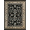 thumbnail image 3 of Unique Loom Sialk Hill Collection Area Rug - Washington (9' x 12' Rectangle Black/Gray) Floral Traditional Perfect For Living Room Bed Room Dining Room Office, 3 of 7