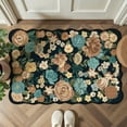 thumbnail image 2 of BERTHMEER 2'x3' Small Area Rugs for Entrance Bathroom Bedroom Entryway Playroom Dorm Non Slip Washable Black Floral Vintage Traditional Oriental Accent Flower Rugs, Multicolor, 2 of 5