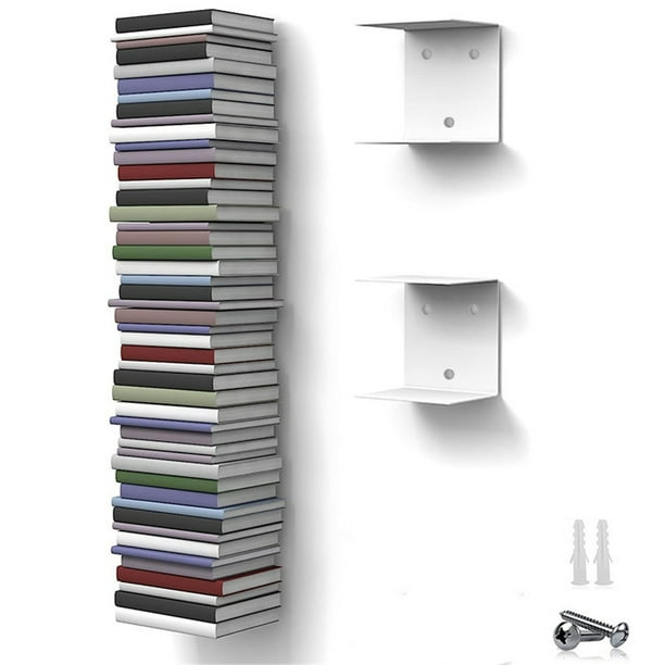 Ovzne Invisible Floating Bookshelf, 2PC Wall Mounted Floating