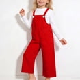 thumbnail image 2 of Gunia Girls Denim Jumpsuit Wide Leg Performance Cute Childrens Suspenders Pants Year Dance Choir Overalls 4-16 Years, 2 of 4