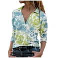 thumbnail image 1 of Blusa informal con estampado de manga larga y cuello vuelto para mujer a la moda Fridja  fjkfkj8000, 1 of 5