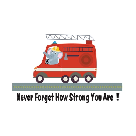 Never Forget How Strong You are - Trendy Inspirational Kids Quote for Home Bedroom Apartment Living Room Baby Nursery Room Classroom Decor- Size : 30" x 18".