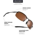 thumbnail image 3 of Xagger Polarized Rimless Driving Sunglasses for Men Metal Frame Anti-Glare UV400 Protection Sun Glasses, 3 of 6