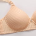 thumbnail image 5 of Gymayou Soft Skin-Friendly Cotton Wireless Bra for Women Breathable Thin Padded Everyday Bralette Adjustable Straps Wire Free Brassiere Beige L, 5 of 9