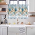 thumbnail image 2 of Blue Beach Coastal Kitchen Curtains Window Panels, Nautical Shell Starfish Coral Summer Insulated Window Treatment Curtain, Grommet Curtains for Bedroom/Living Room/Bathroom, 2 Piece 42"Wx45"L, 2 of 8