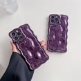 thumbnail image 4 of Case for iPhone Xs Max,3D Electroplate Meteorite Bubble Glitter Curly Wave Frame Lovely Girly Woman Wave Shape Shockproof Soft Protection Phone Case for iPhone Xs Max,6.5 inch 2018 (Purple), 4 of 17