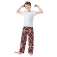 thumbnail image 2 of FORMRS Boys Pajama Pants with Pockets Size 11-12Y Kids Lounge Sleep Bottoms, Red Circles, 2 of 8