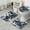 Dark Blue Camo, variant on Brown Camo Deer Tree Pattern Bathroom Rugs Sets 3 Piece,Toilet Cover Set,Absorbent Non Slip Bathroom Mats Sets with U-Shaped Contour Rug Toilet Rug Set