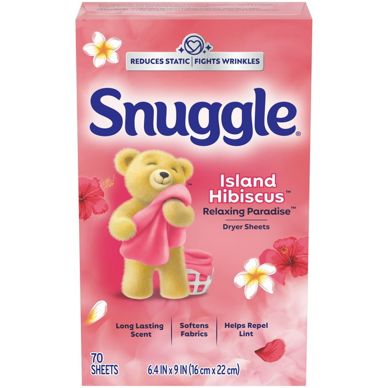2 pack) Snuggle Fabric Softener Dryer Sheets, Island Hibiscus