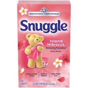 Snuggle Fabric Softener Dryer Sheets, Island Hibiscus & Rainflower, 70 Count