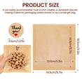 thumbnail image 6 of Sadocom Food Storage Bags, Treats Oil-Proof, Leak-Proof, Heat-Sealable Fold Top 5.7 x 6.5 Inch with 210 Thank You Stickers Kraft Paper Baking Bags for Gifting, Donuts, Snacks, Brownies Muffins Christ, 6 of 7