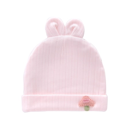 Cute Ear Baby Hat Cosy Newborns Cap Cotton Hospital Cap Soft Nursing Hats Shower Gift for Boys Girls 0-6 Months