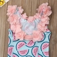 thumbnail image 6 of Infant Baby Girl Watermelon Swimsuit Floral Neck Bikini Suit One Piece Beachwear, 6 of 6