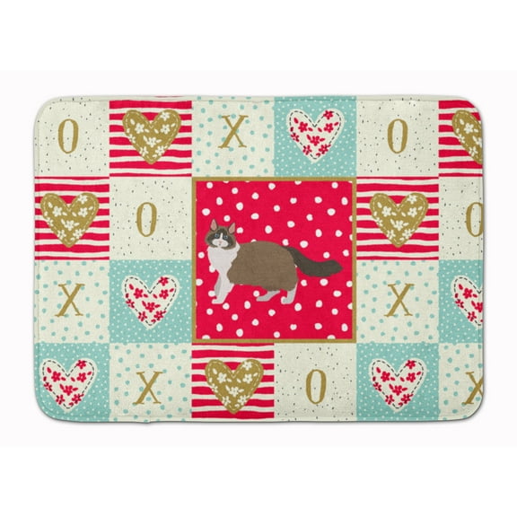 Ragdoll 1 Cat Love Machine Washable Memory Foam Mat Red