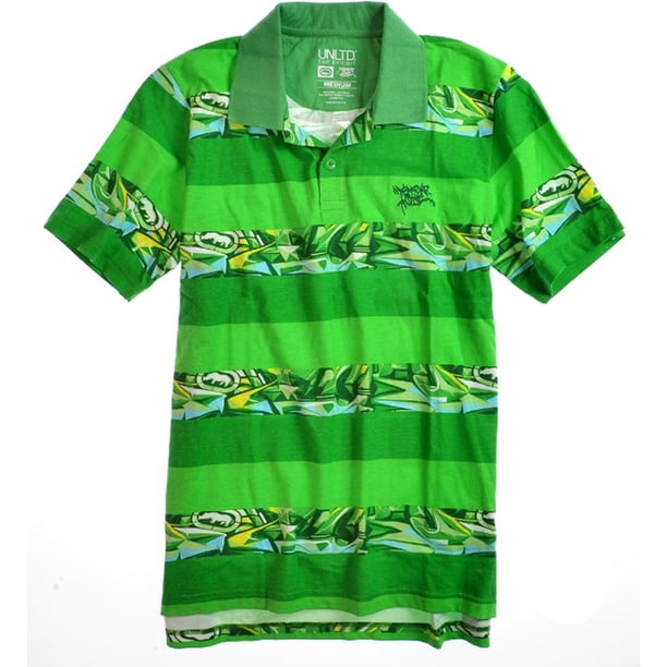 Ecko Unltd. Polo de rugby The Exhibit Distinguished para hombre, verde, grande
