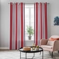 thumbnail image 6 of Kitchen Curtains 84 Inch Length 2 Panels, Red Pink Stripes Grommets Window Treatment Curtain, Country Simple Gradient Vertical Lines Thermal Curtains Drapes for Living Room/Bathroom, 6 of 9