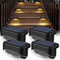 thumbnail image 2 of PENGXIANG Solar Deck Lights Outdoor IP65 Waterproof Solar Step Light Warm Light Powered Decorative for Walkway Backyard Railing 5LED, 2 of 11