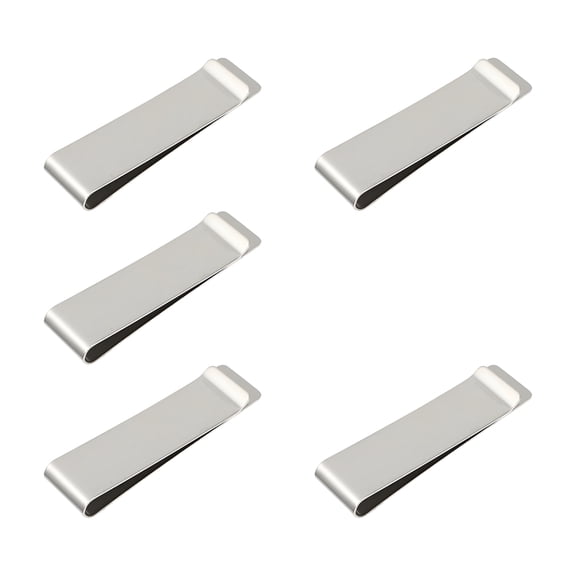DESIGNICE 5Pcs Convenient Money Clips Portable Money Holders Stainless Cash Clips Professional Cash Clips