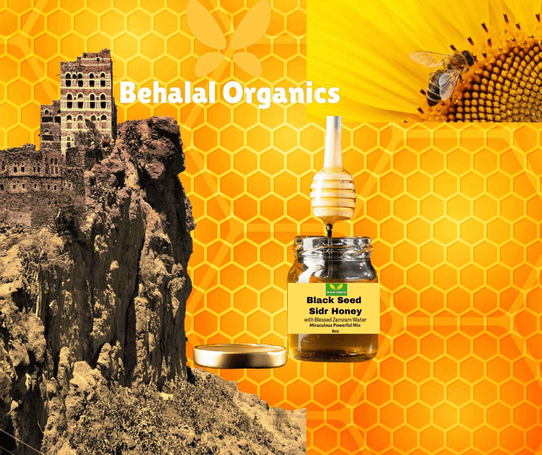 Sidr Honey With Black Seed &  Zam Zam 8oz